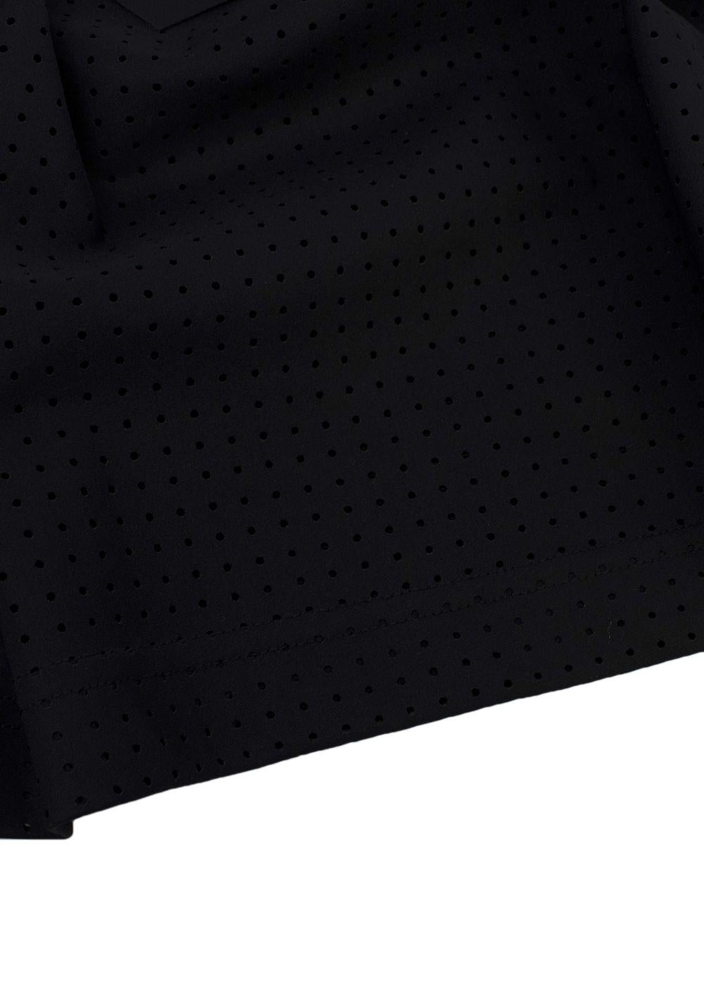 Fendi Black Karlito Perforated T-Shirt