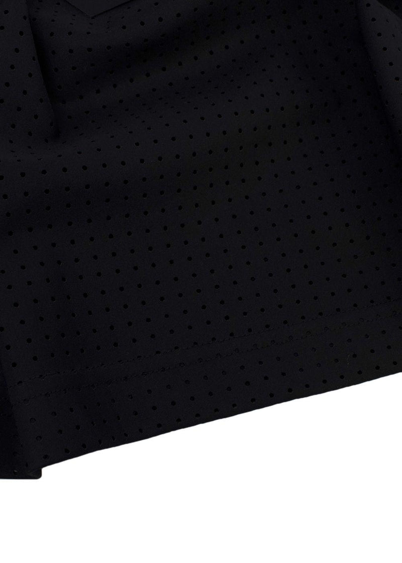 Fendi Black Karlito Perforated T-Shirt