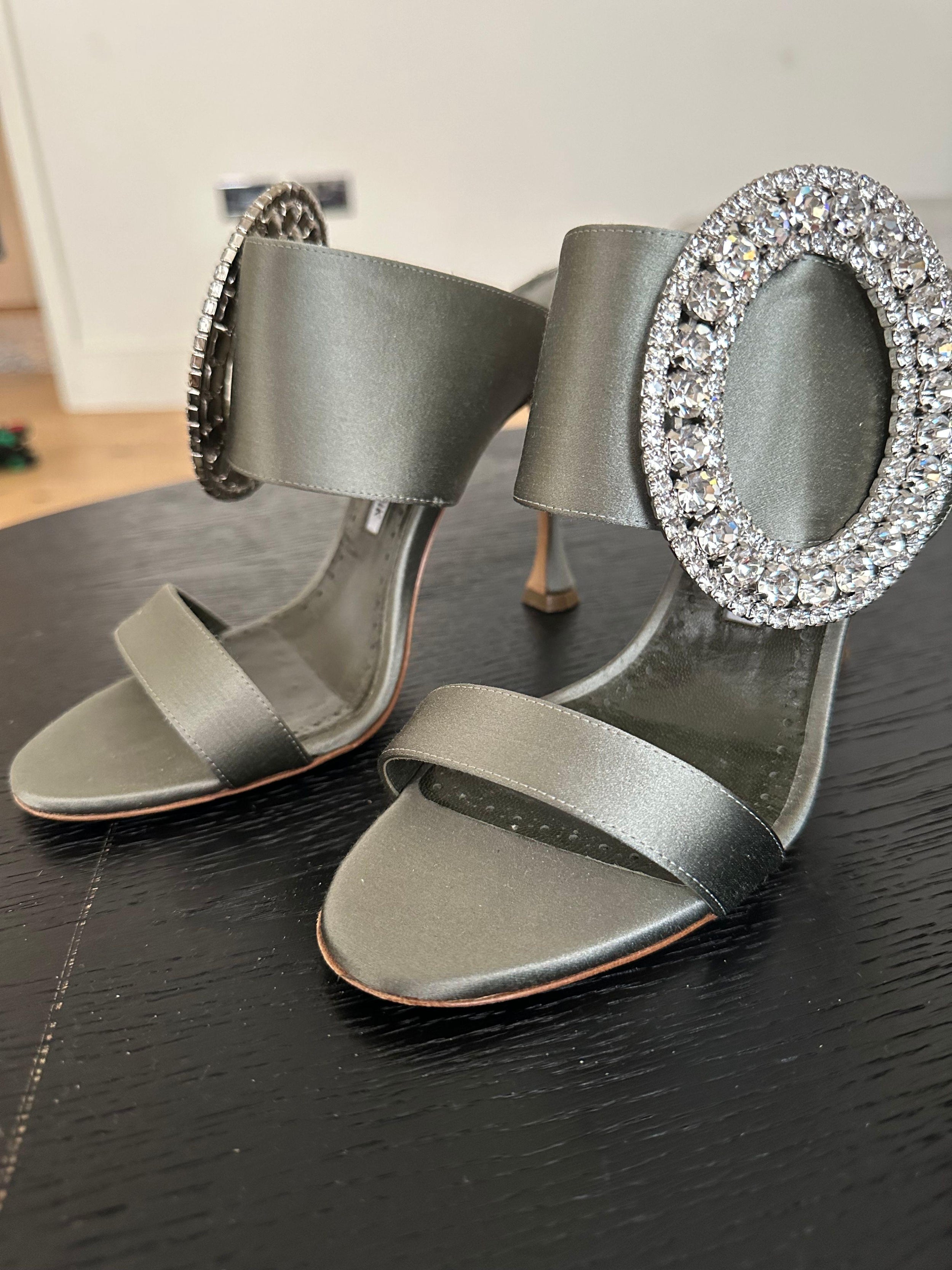 Manolo Blahnik Fibiona satin sandals