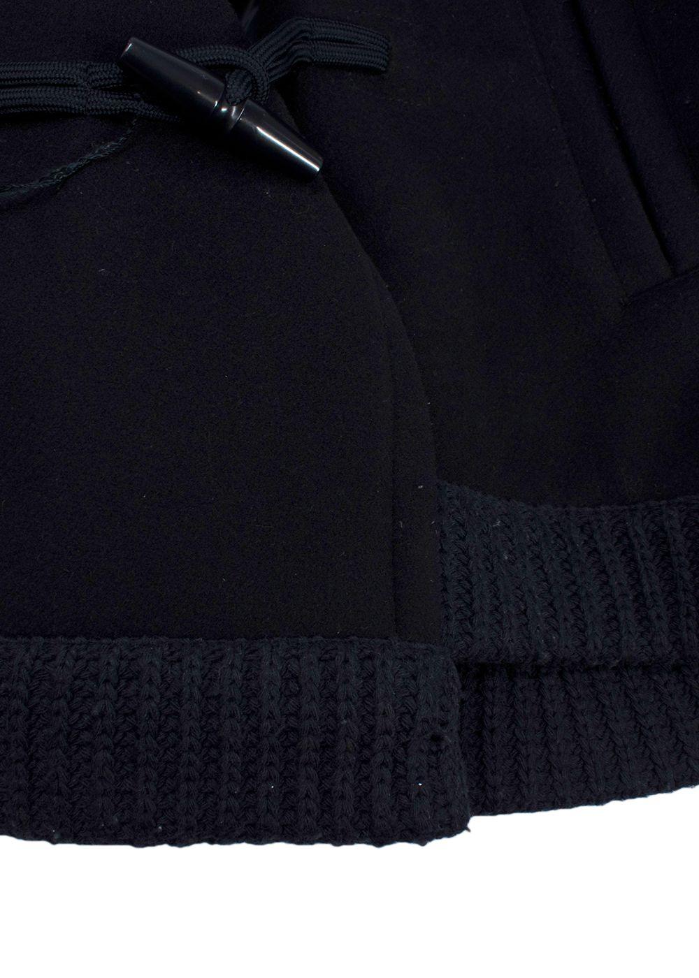 Moncler Navy Cerdus Wool Puffer Coat