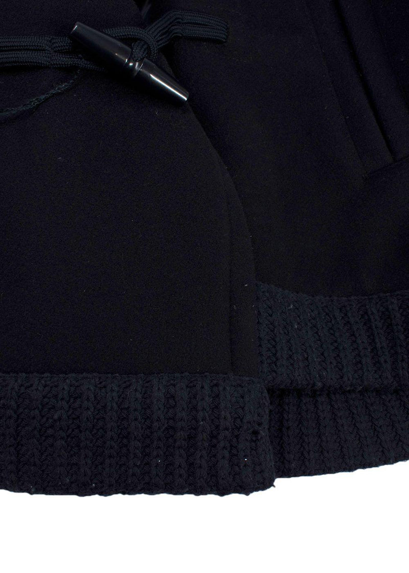 Moncler Navy Cerdus Wool Puffer Coat