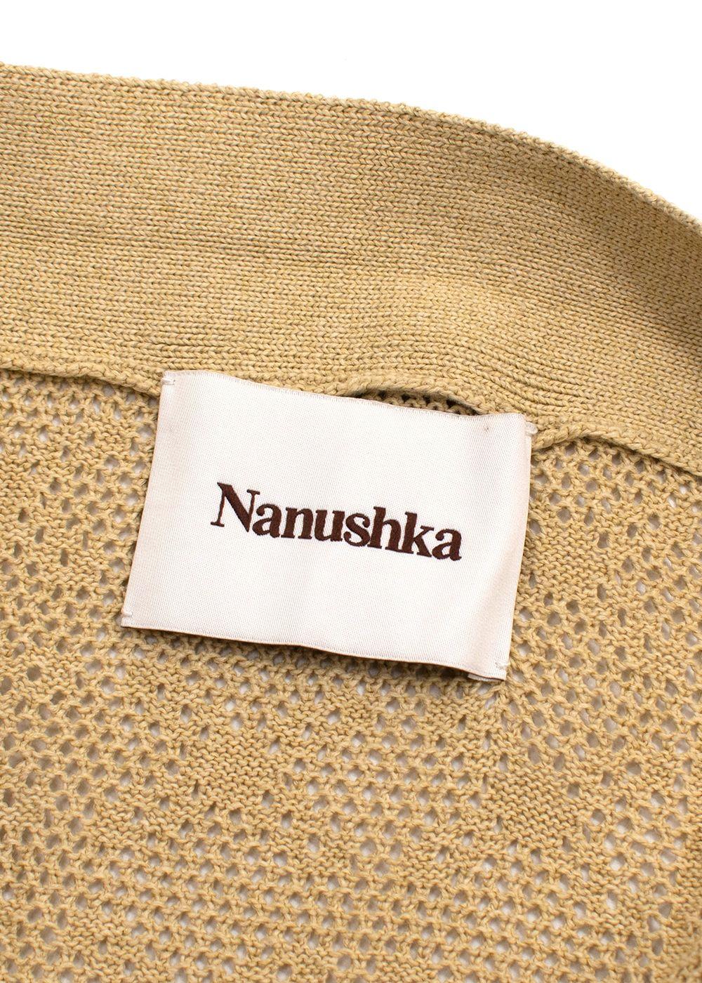 Nanushka Ochre Knit Wrap Sarong
