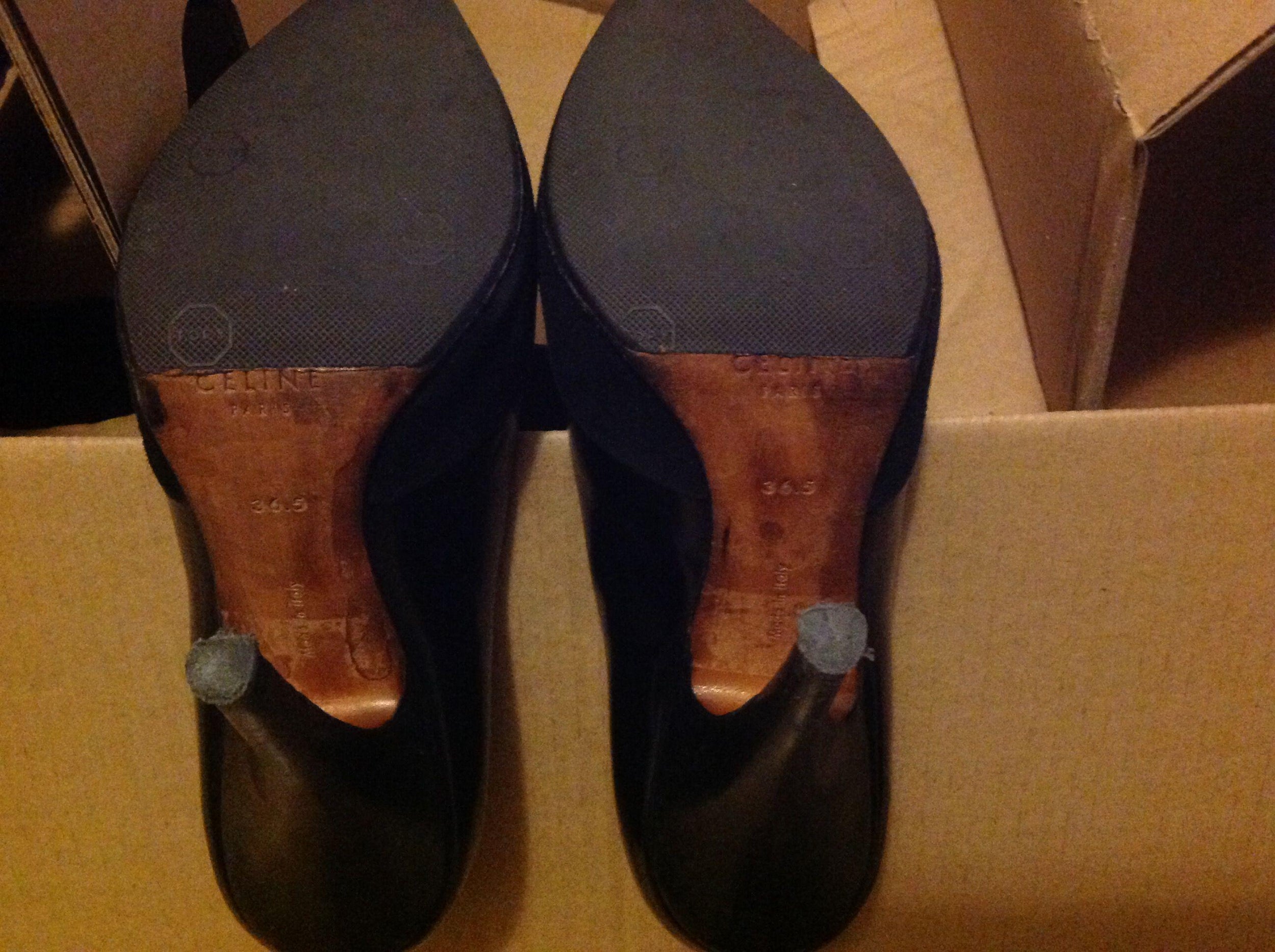 Celine Leather & Velvet Booties