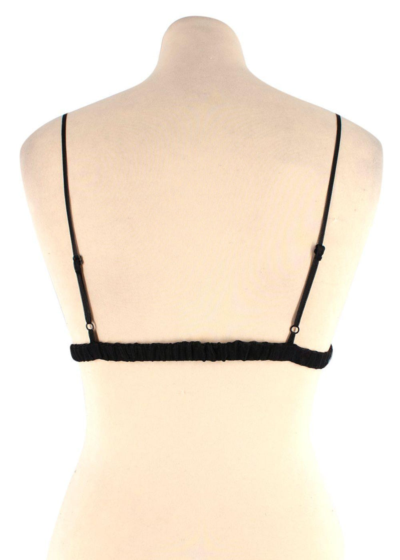 Staud Black Sheer Organza Hendrix Shirt and Bralette