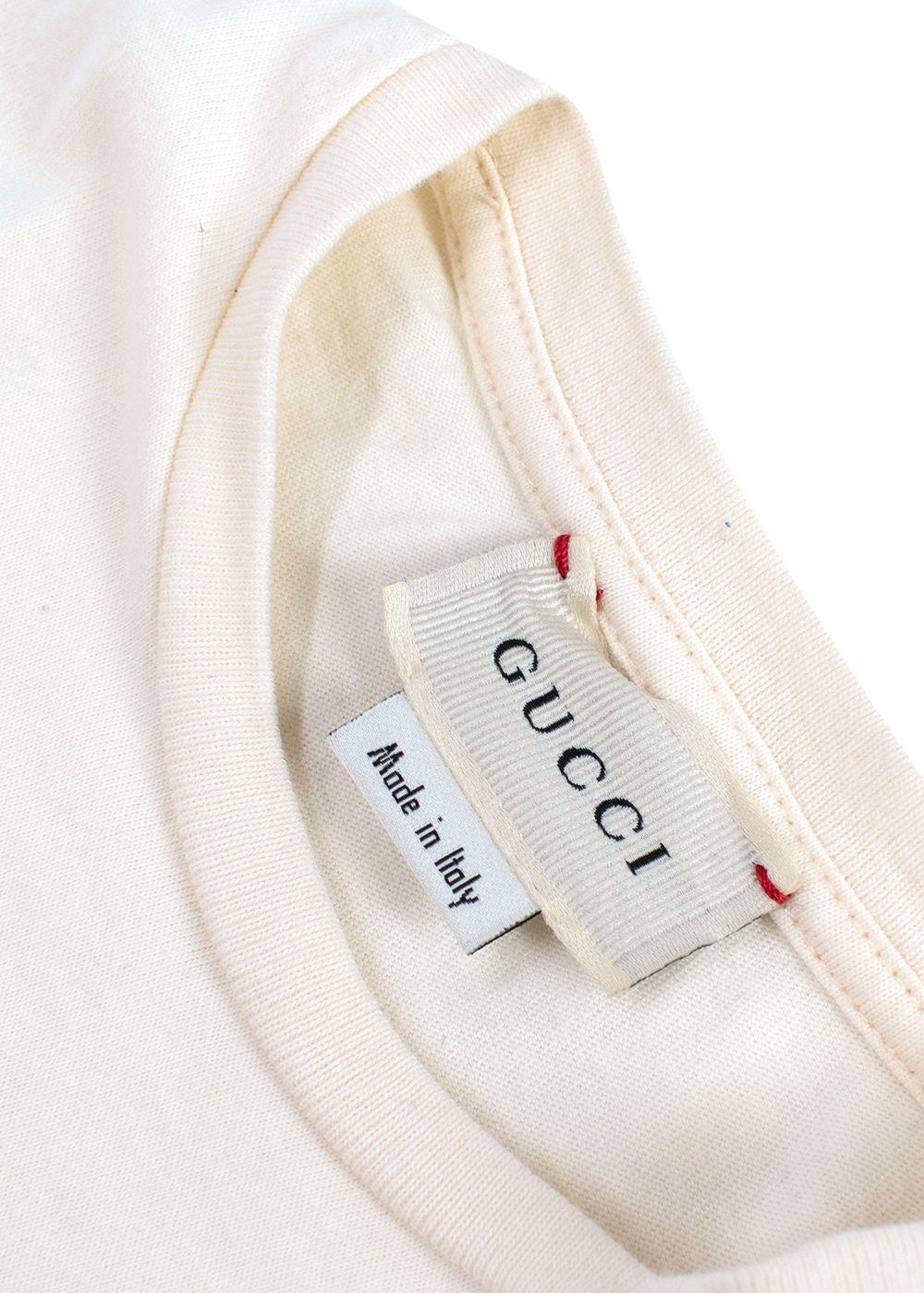 Gucci Cream Tennis Logo T-Shirt 12/18months