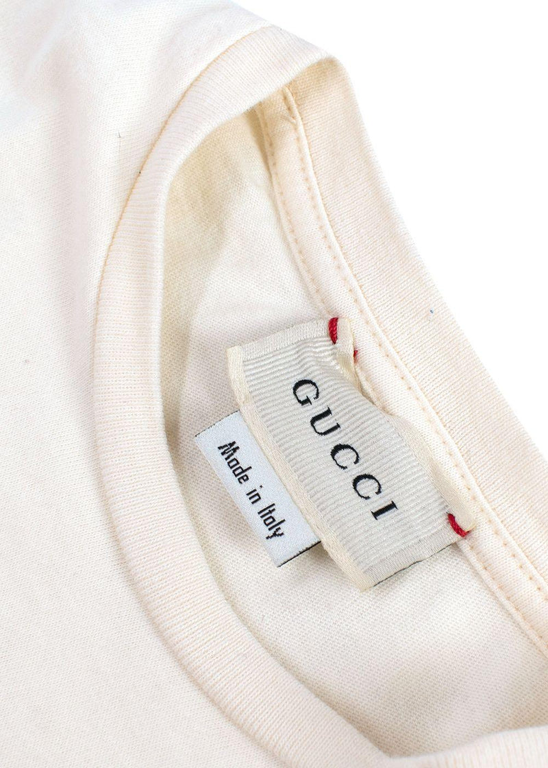 Gucci Cream Tennis Logo T-Shirt 12/18months