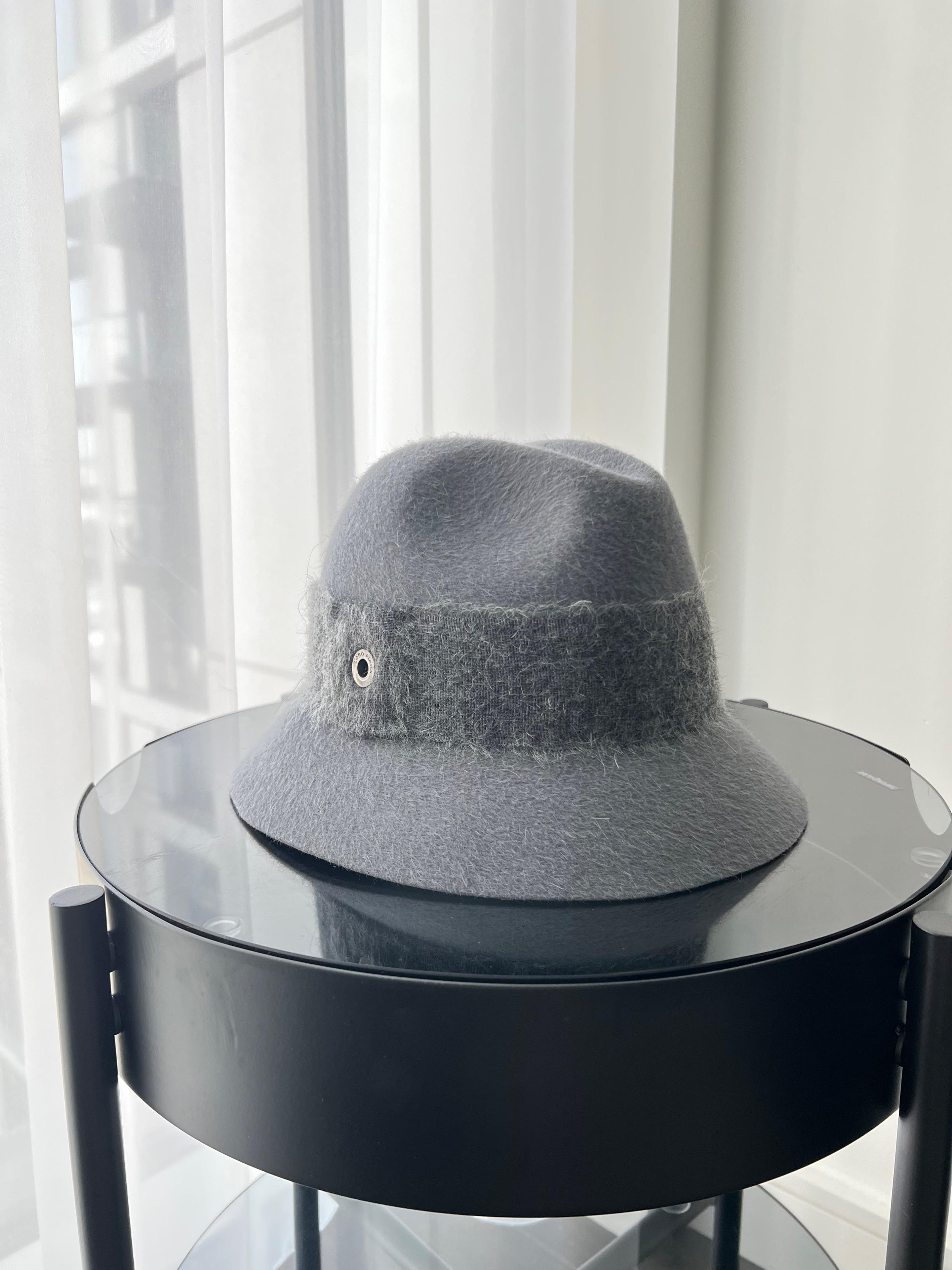 Grey Cashfelt Hat - Size Small