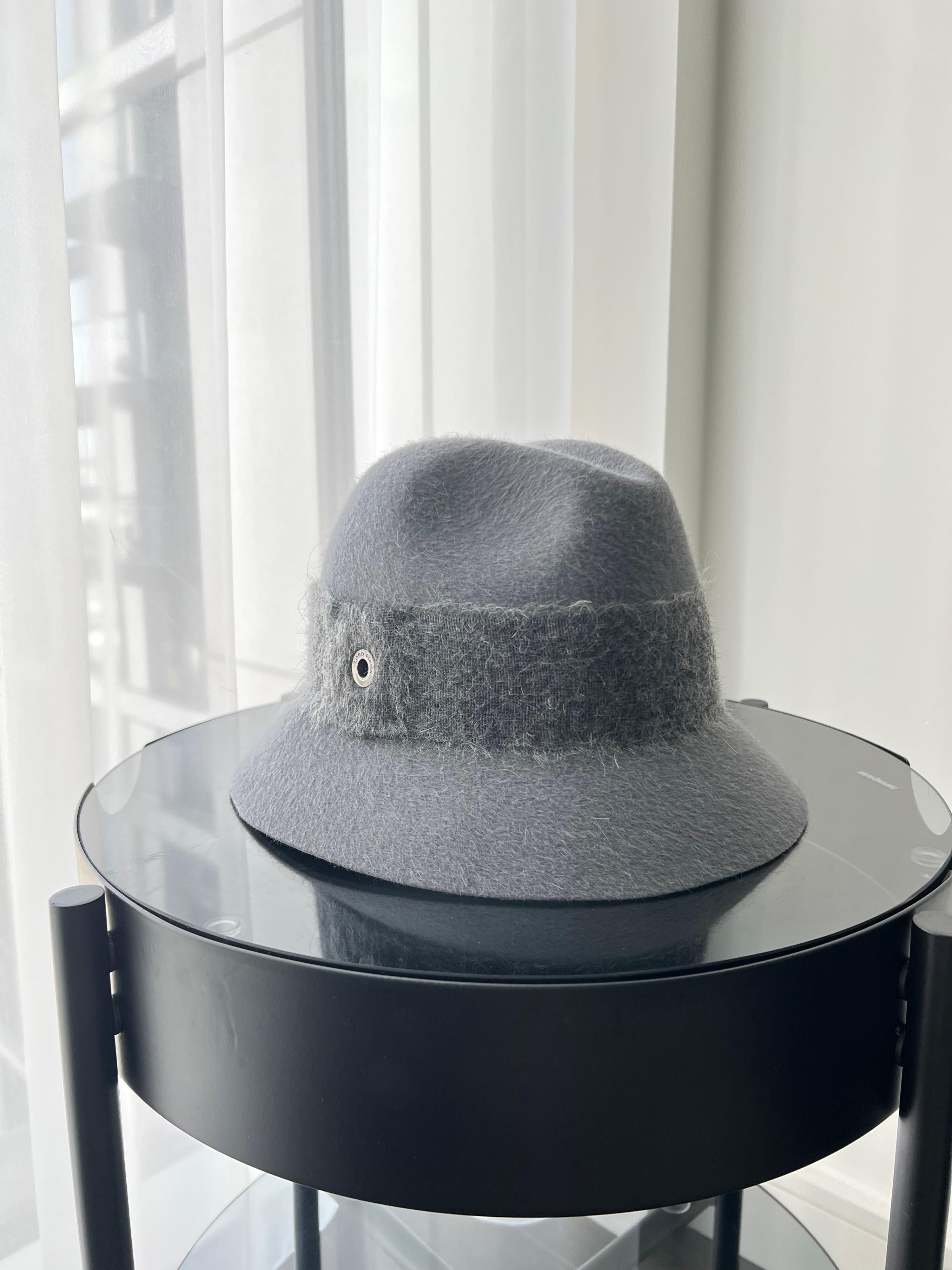 Grey Cashfelt Hat - Size Small