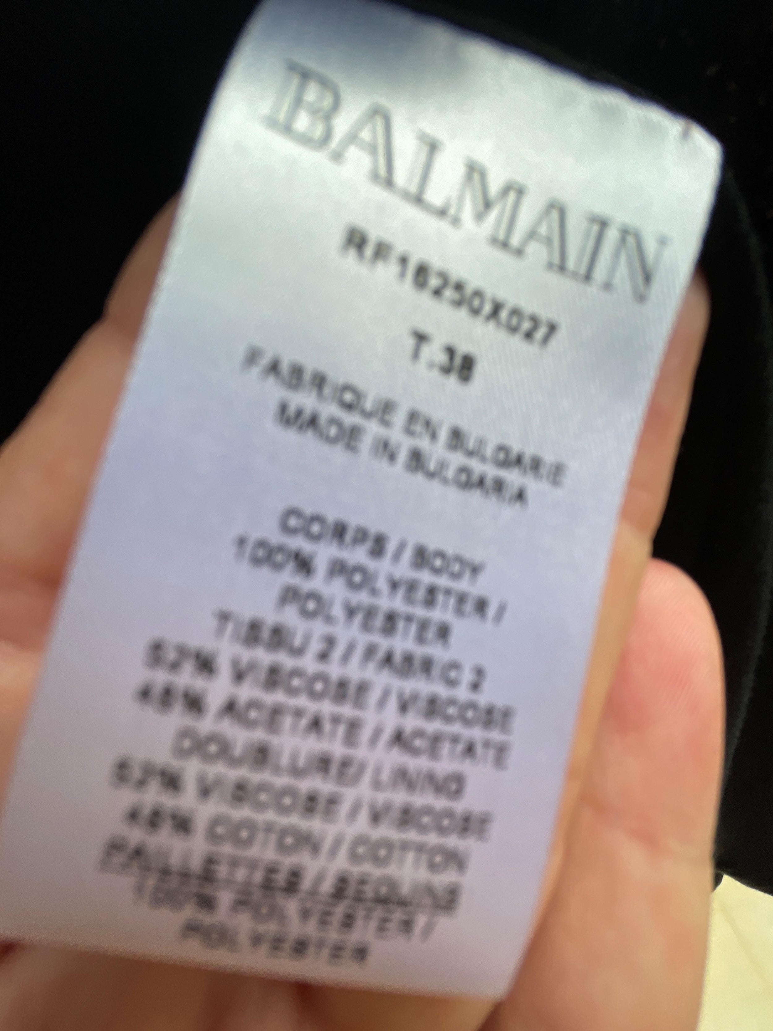 Balmain Black Sequin Double Breasted Blazer