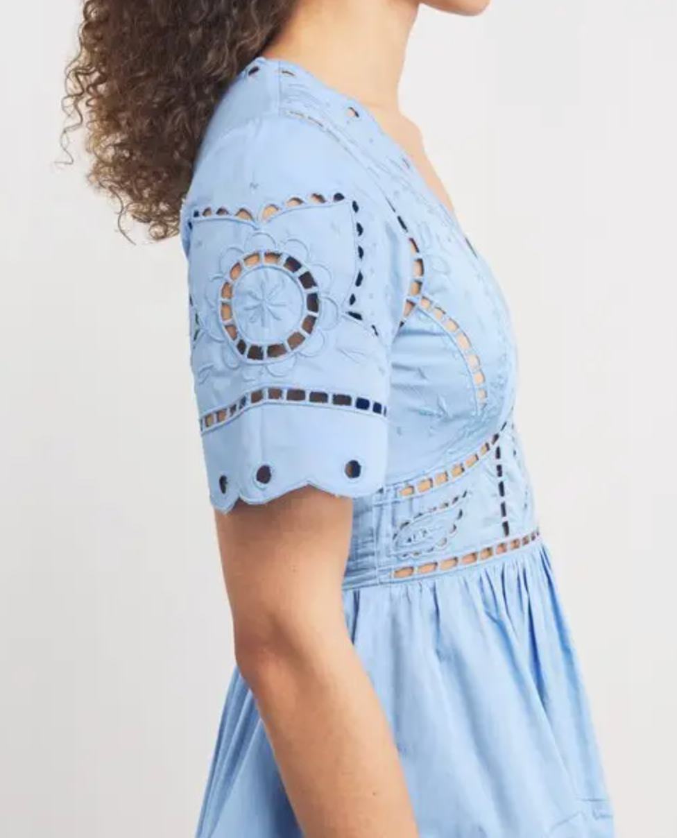 Claudie Pierlot  Butterfly-Embroidered Mini Dress