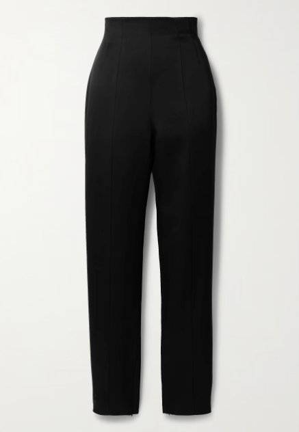 Khaite Lenn High-Rise Crepe Trousers