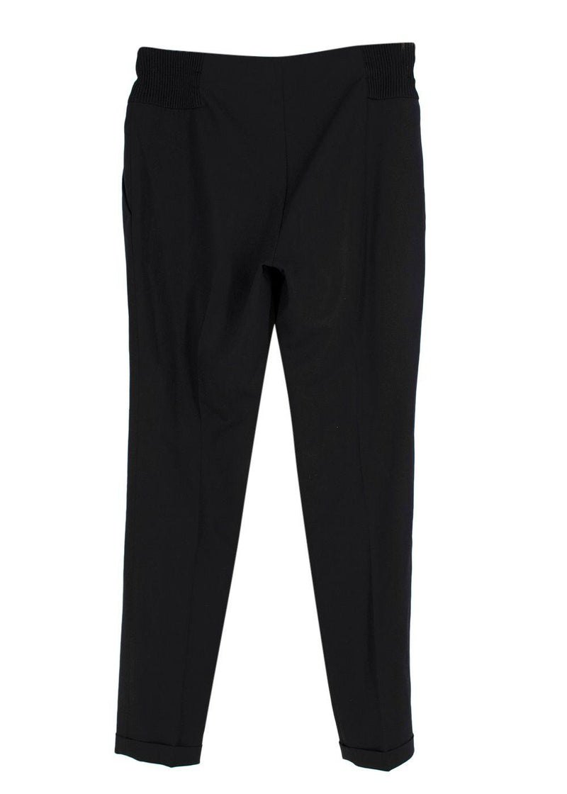 Gucci Black Tapered Leg Wool-blend Trousers