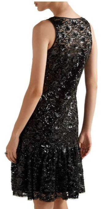 Michael Micahel Kors embellished black tulle mini dress