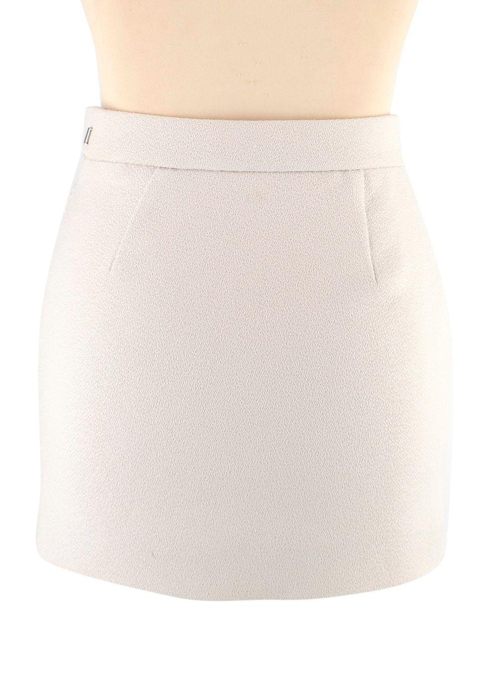 Balenciaga white wool mini skirt
