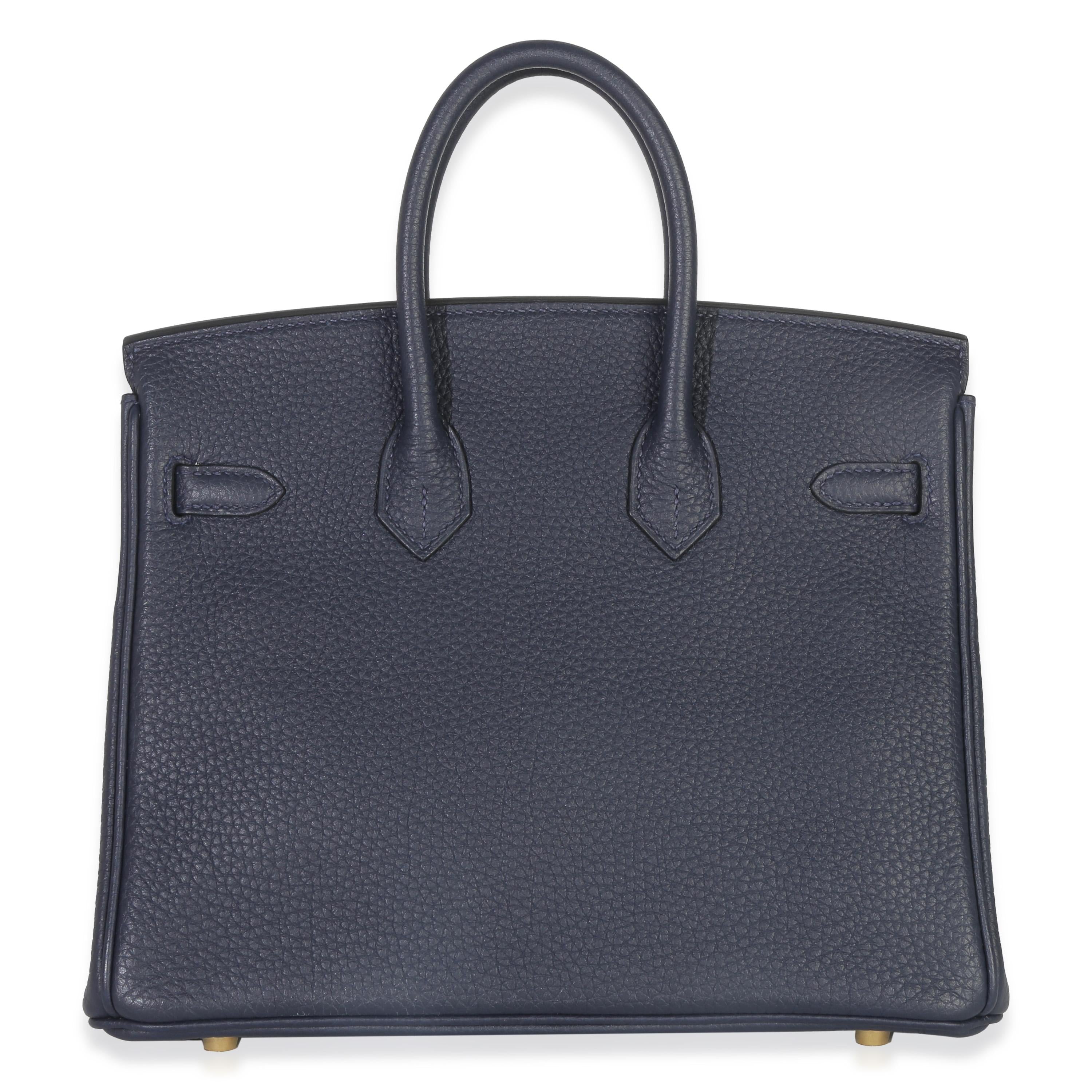 Hermès Togo Birkin 25 GHW Bleu nuit