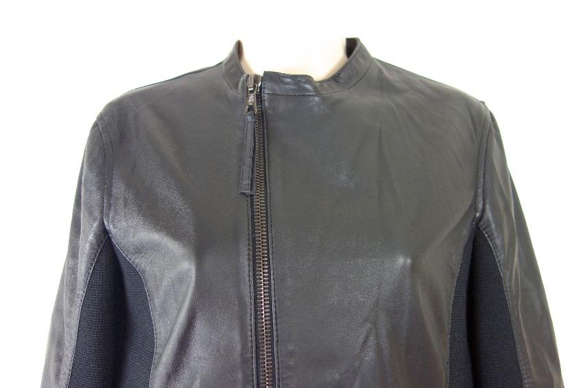 Lot78 Lightweight Asymmetric Leather Jacket