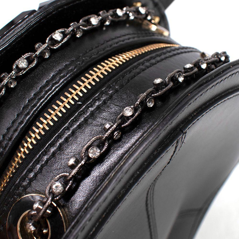 Braccialini Black Tema Panther Leather Bag