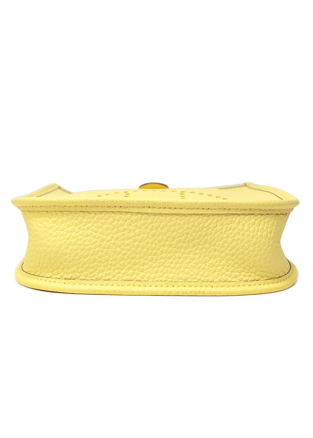 Hermes Mini Evelyn Limoncello with Palladium Hardware