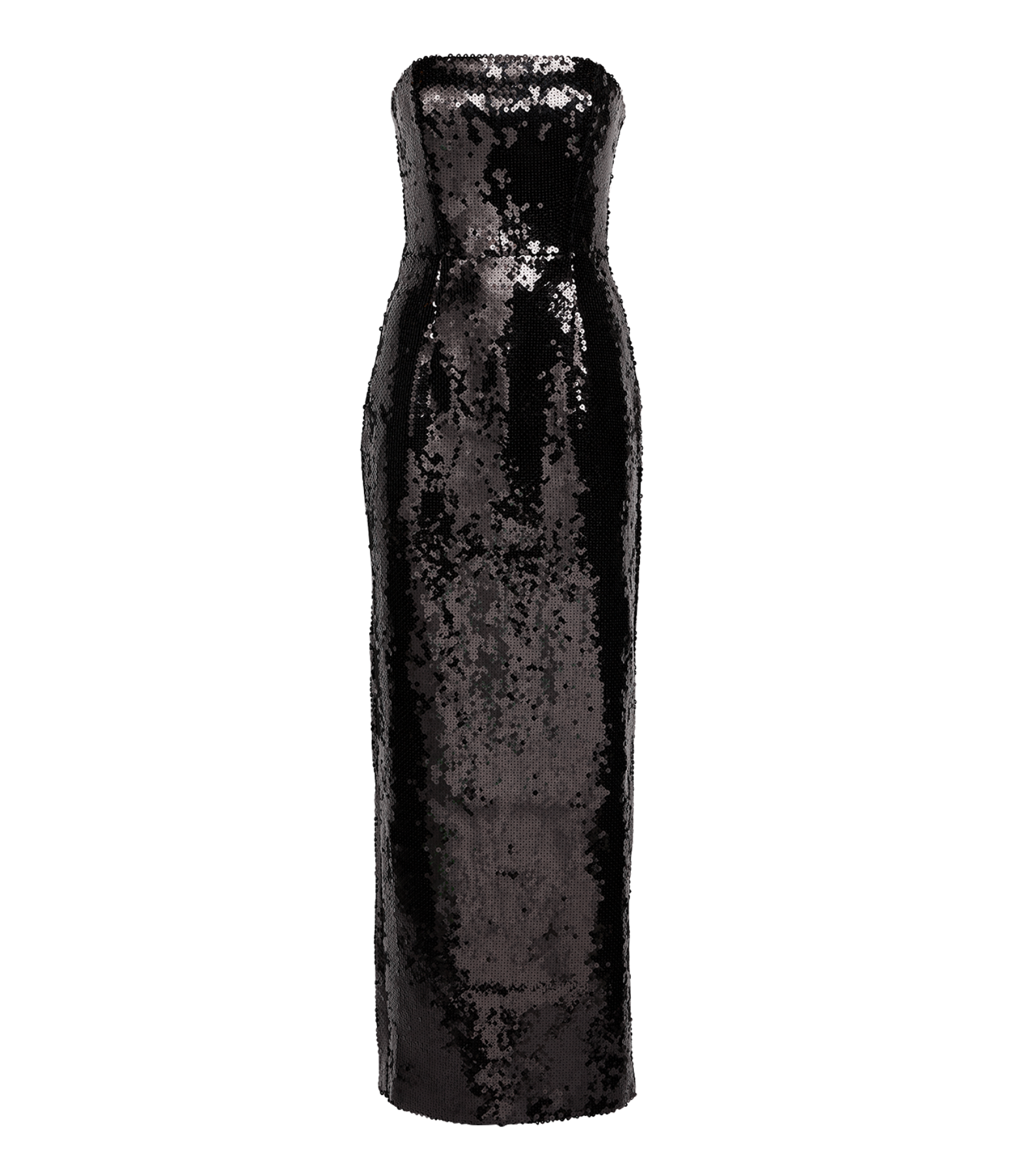 16Arlington Samare Feather-trim Strapless Maxi Dress in Sequins