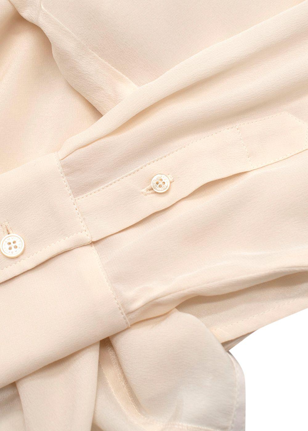 Victoria Beckham Ottoman-Paneled Silk Crepe De Chine Shirt