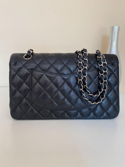 Chanel Medium Black Classic Caviar Double Flap Bag