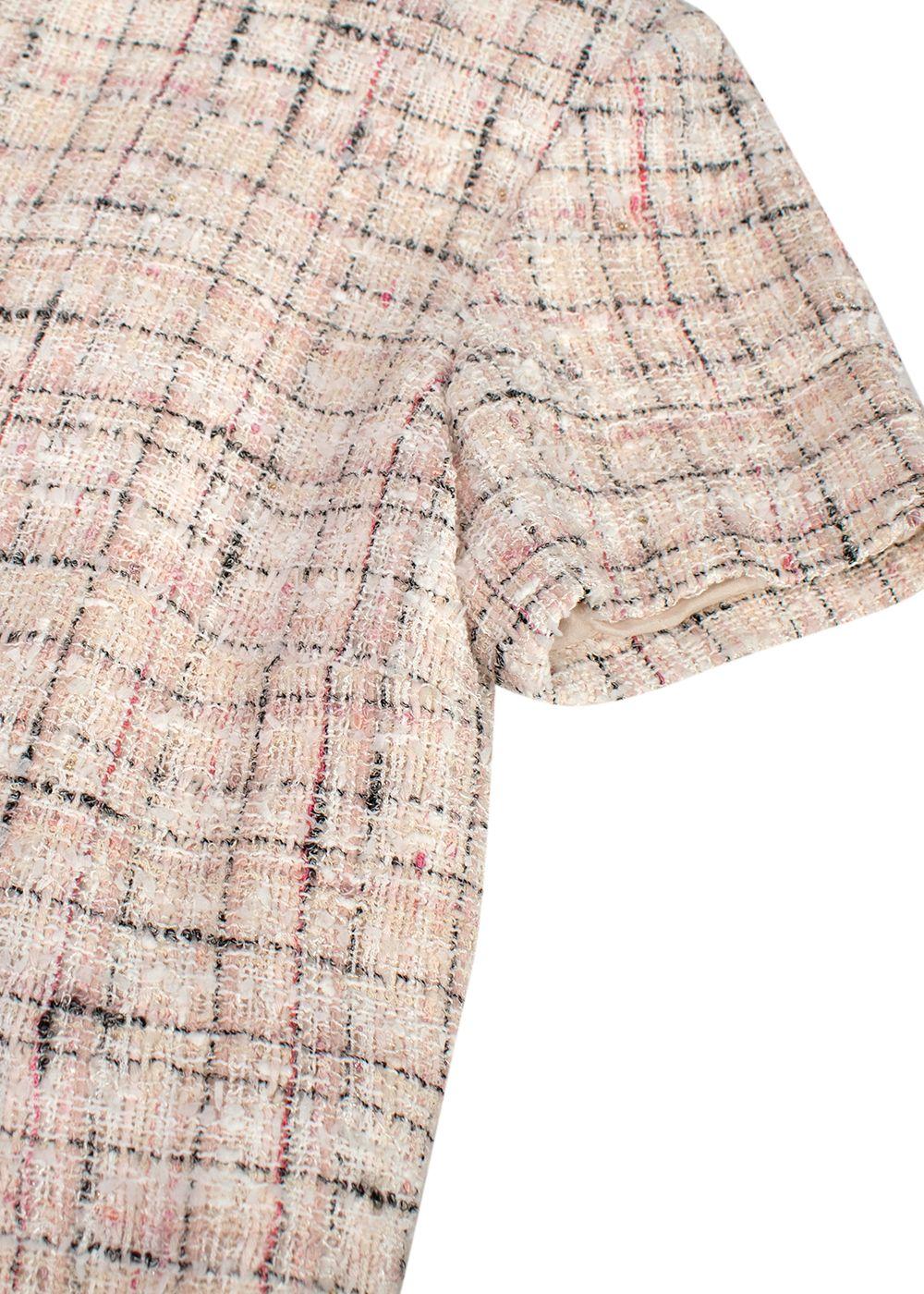 Chanel Baby Pink Tweed Mini Dress