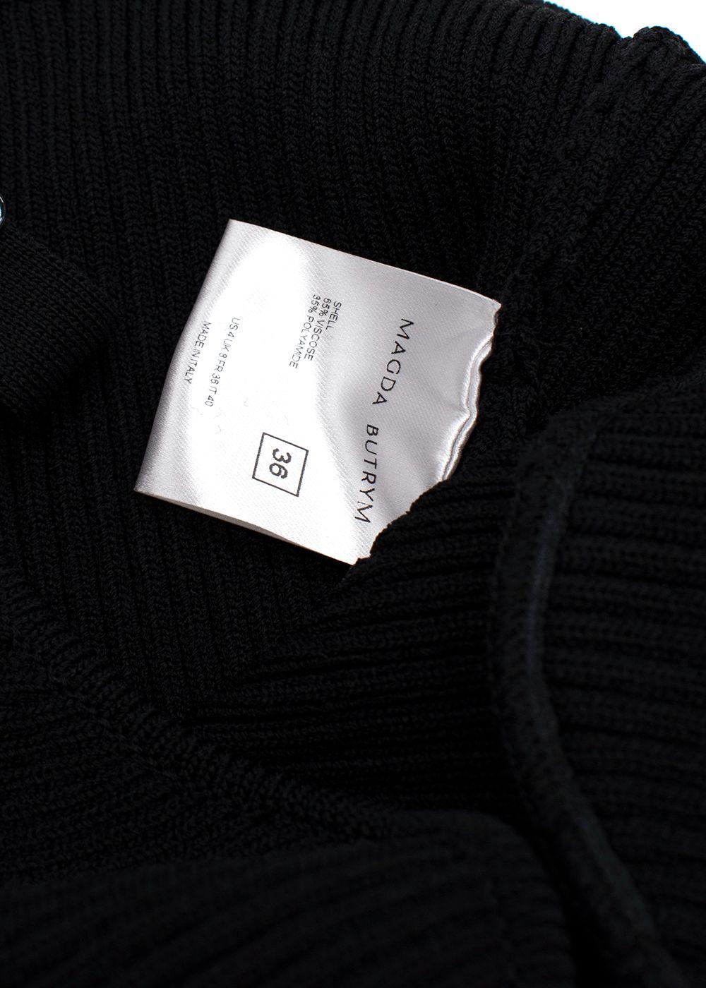 Magda Butrym Black Knitted Bustier Top