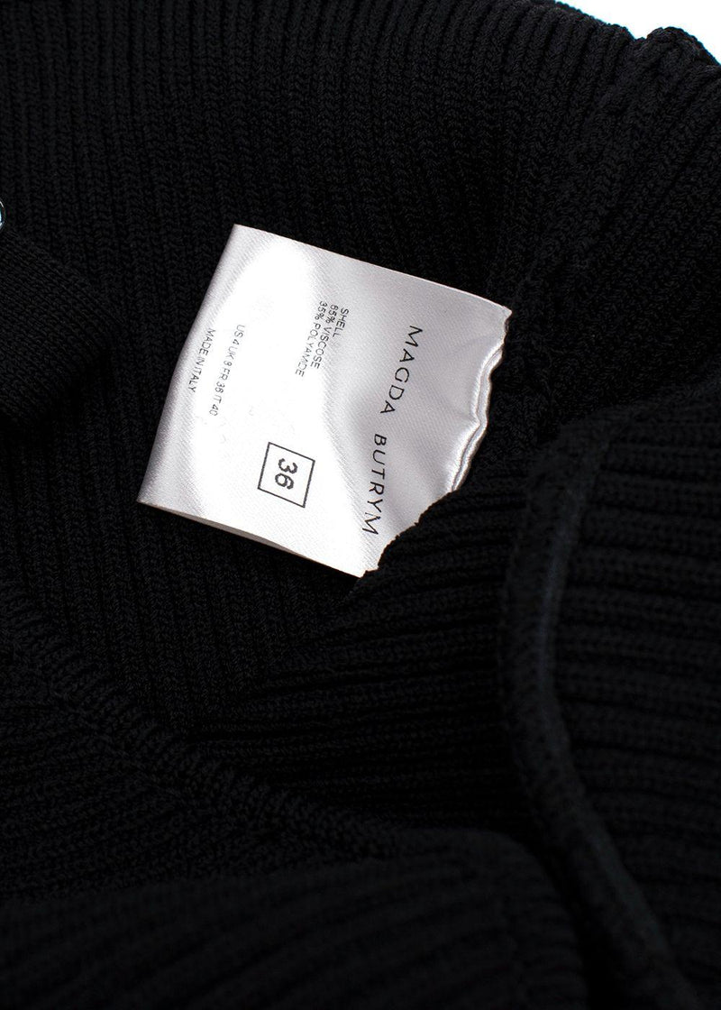 Magda Butrym Black Knitted Bustier Top