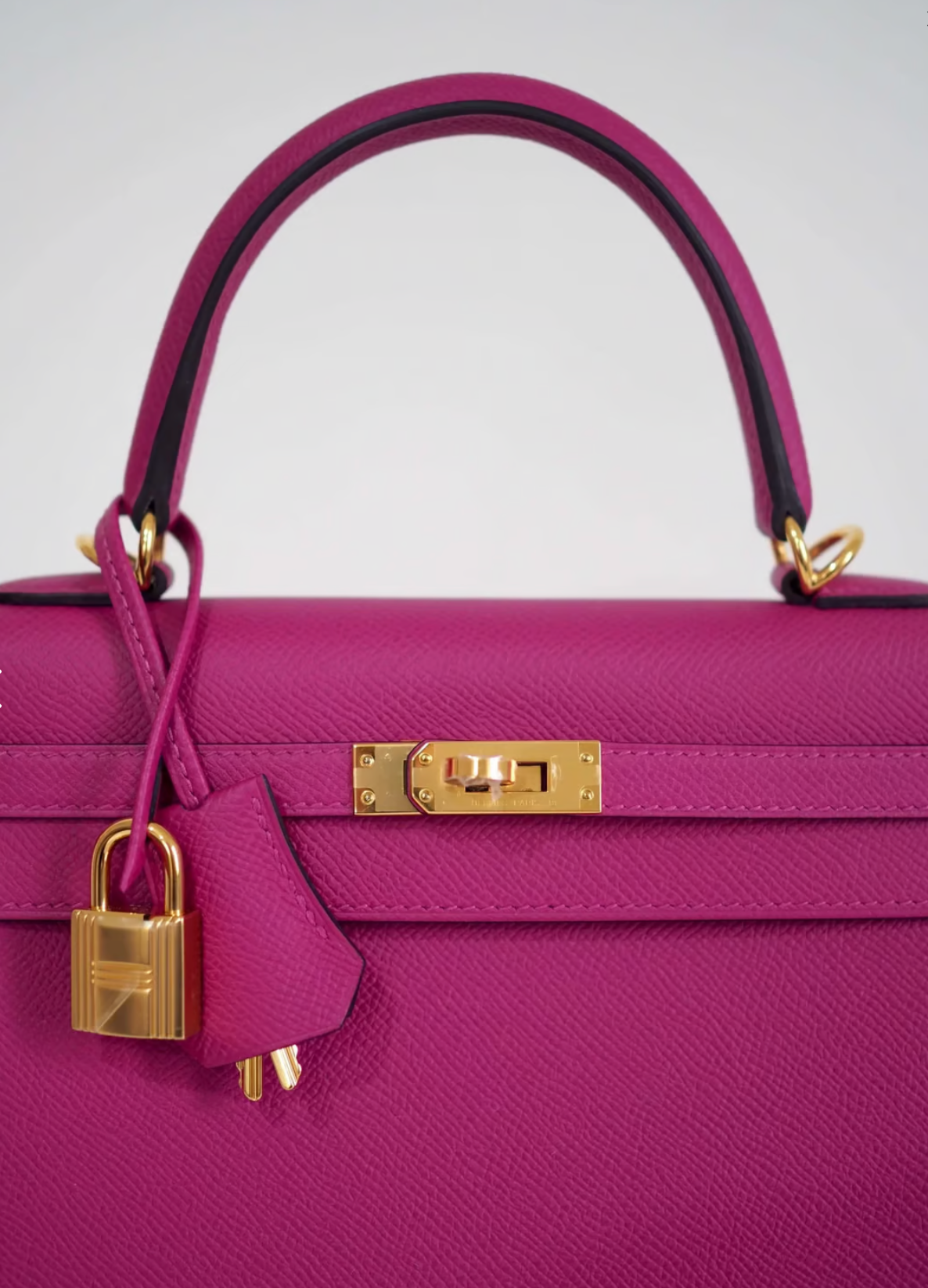 Hermès Kelly 25 Epsom Sellier Rose Pourpre Gold Hardware