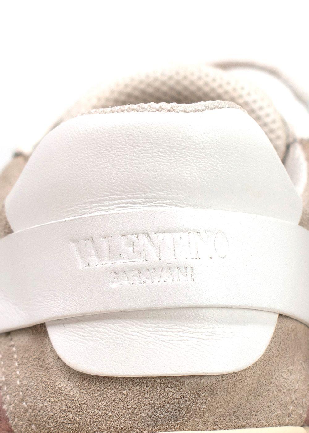 Valentino Suede, Mesh & Leather Chunky Sneakers