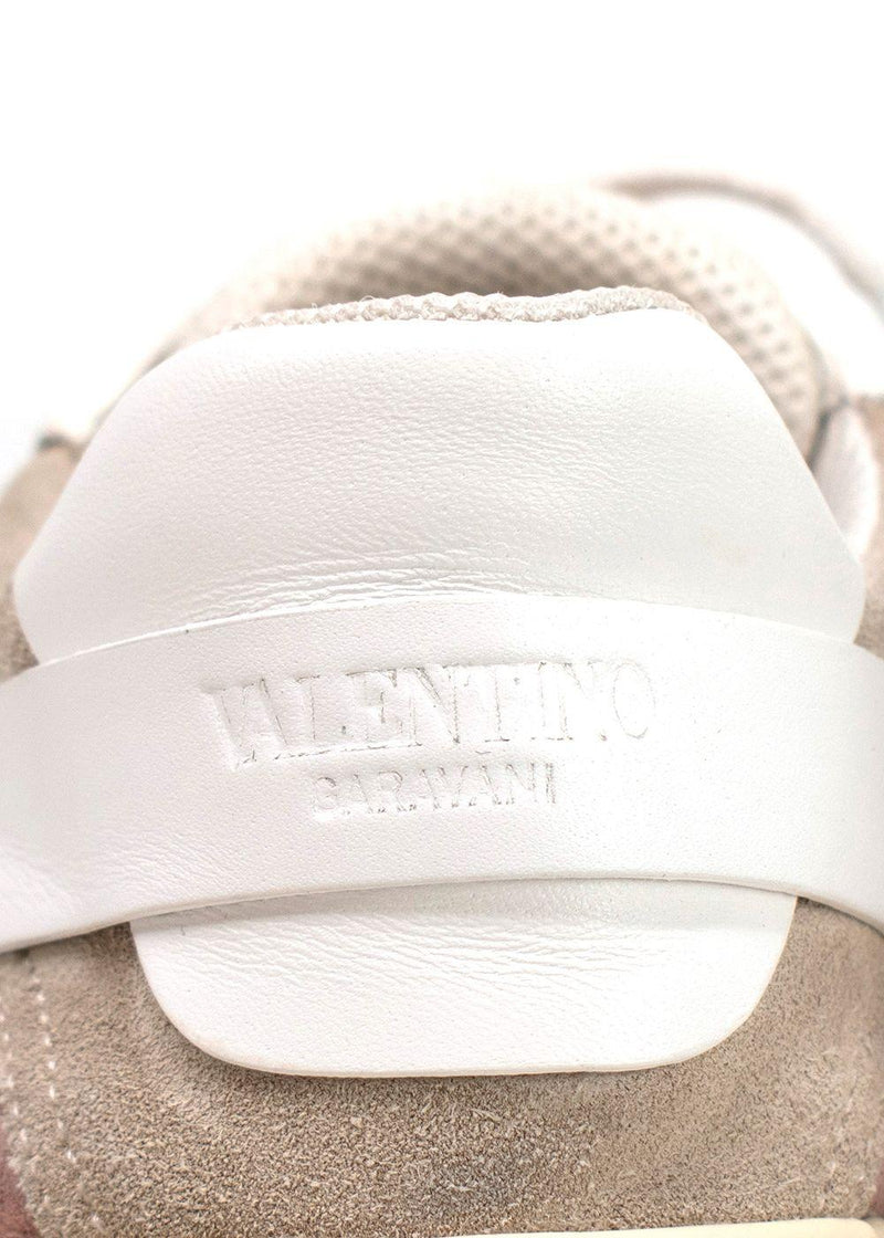 Valentino Suede, Mesh & Leather Chunky Sneakers