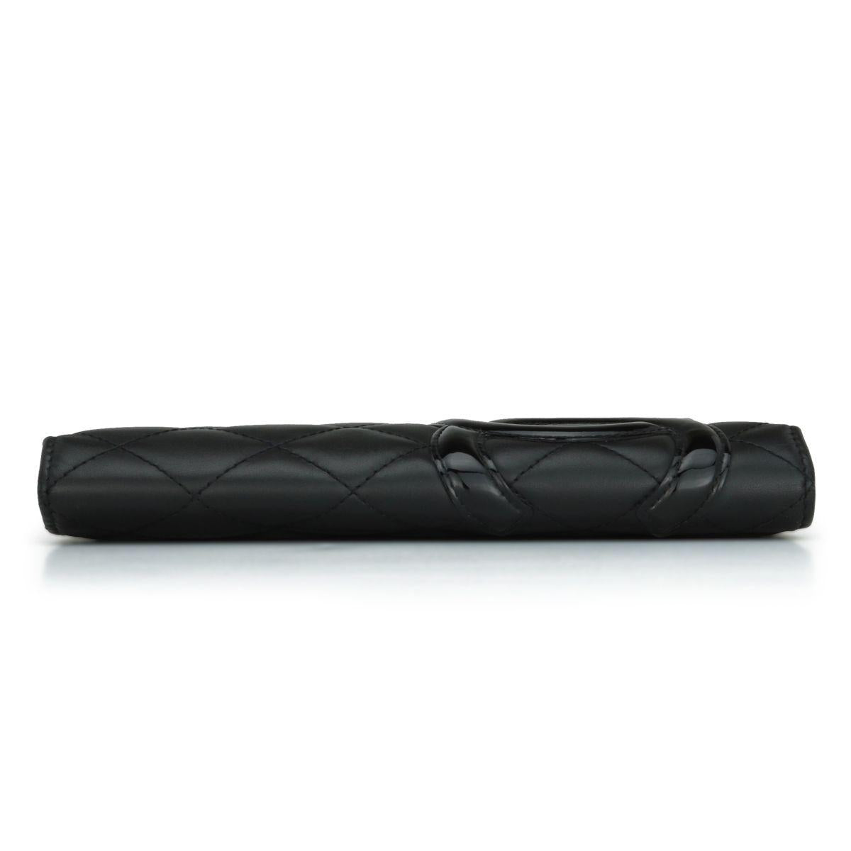 Chanel Black Cambon Long Flap Wallet