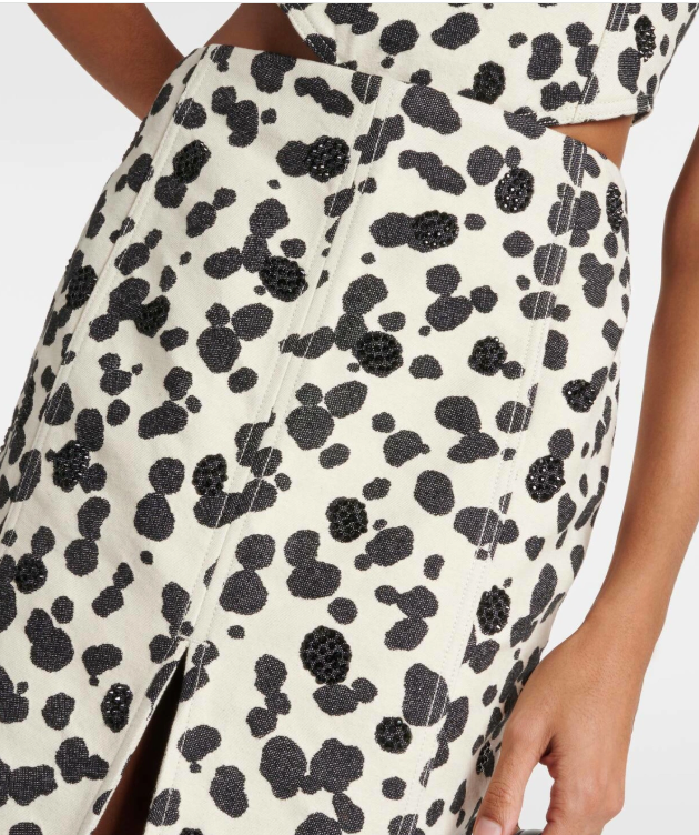 Area Dalmatian Denim Skirt