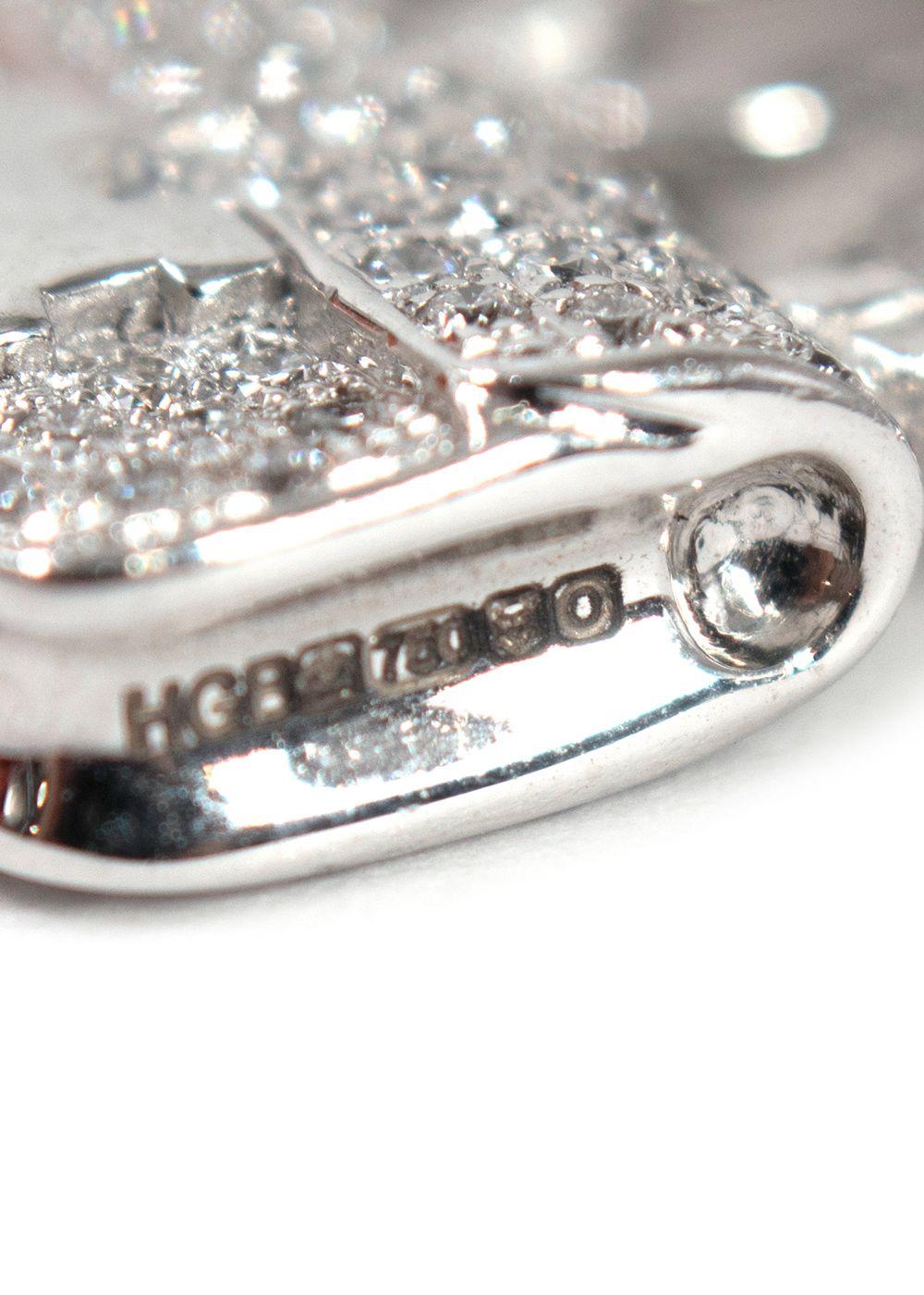 Hermes White Gold and Diamond Constance Bracelet