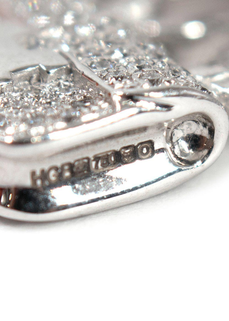 Hermes White Gold and Diamond Constance Bracelet