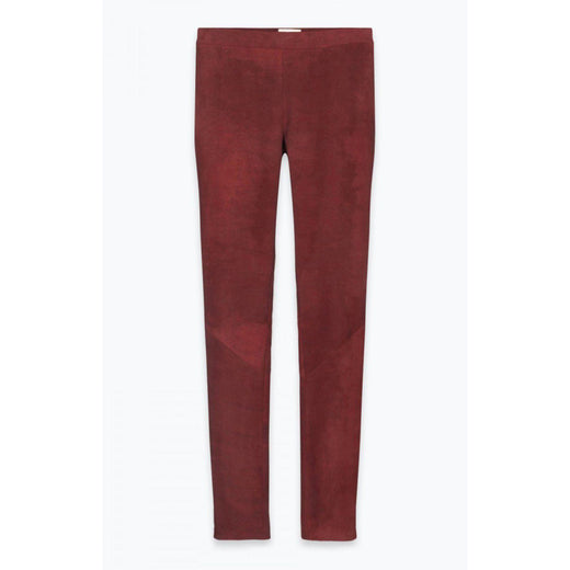 American Vintage Red Stretch Suede Leggings