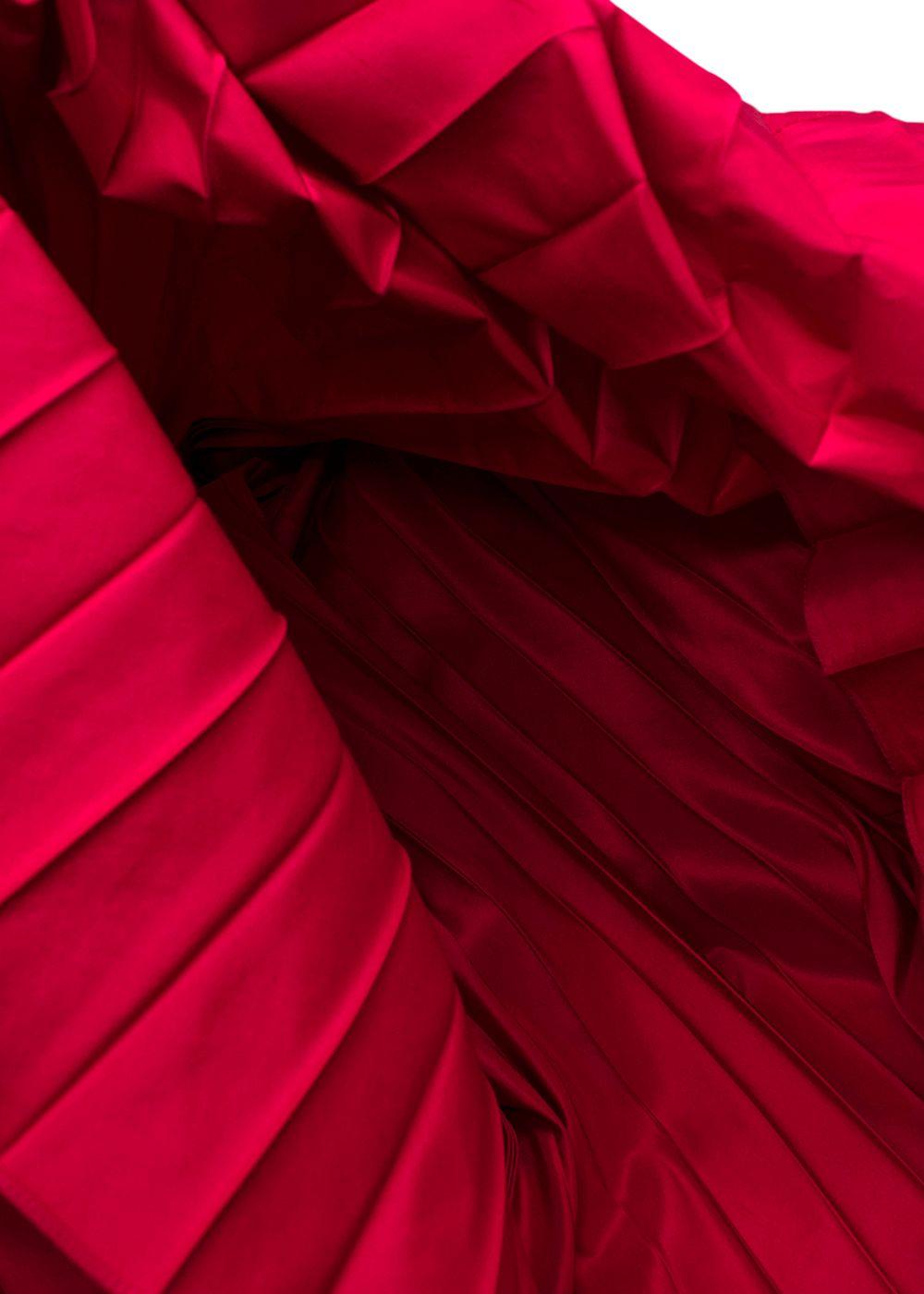 Christian Dior Pink Pleated  Silk Midi Skirt
