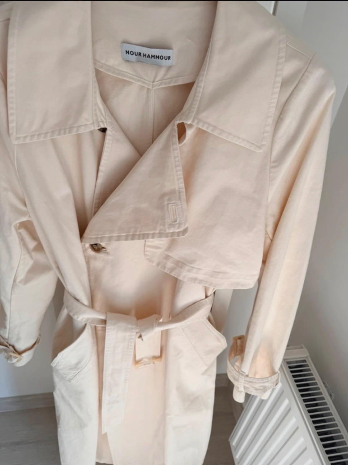 Nour Hammour Cream Harriet Trench Coat
