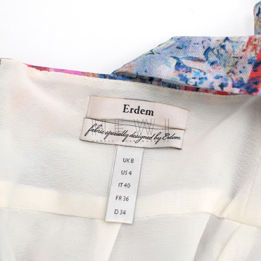 Erdem Floral Print Cut Out Midi Dress