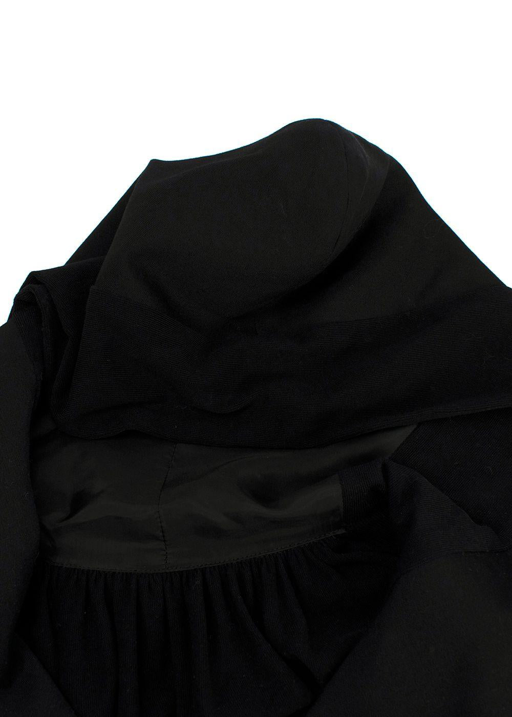 Yohji Yamamoto Black Hooded Jacket with Cape Detail