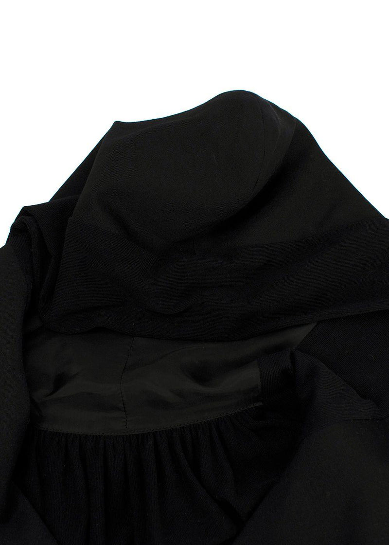 Yohji Yamamoto Black Hooded Jacket with Cape Detail
