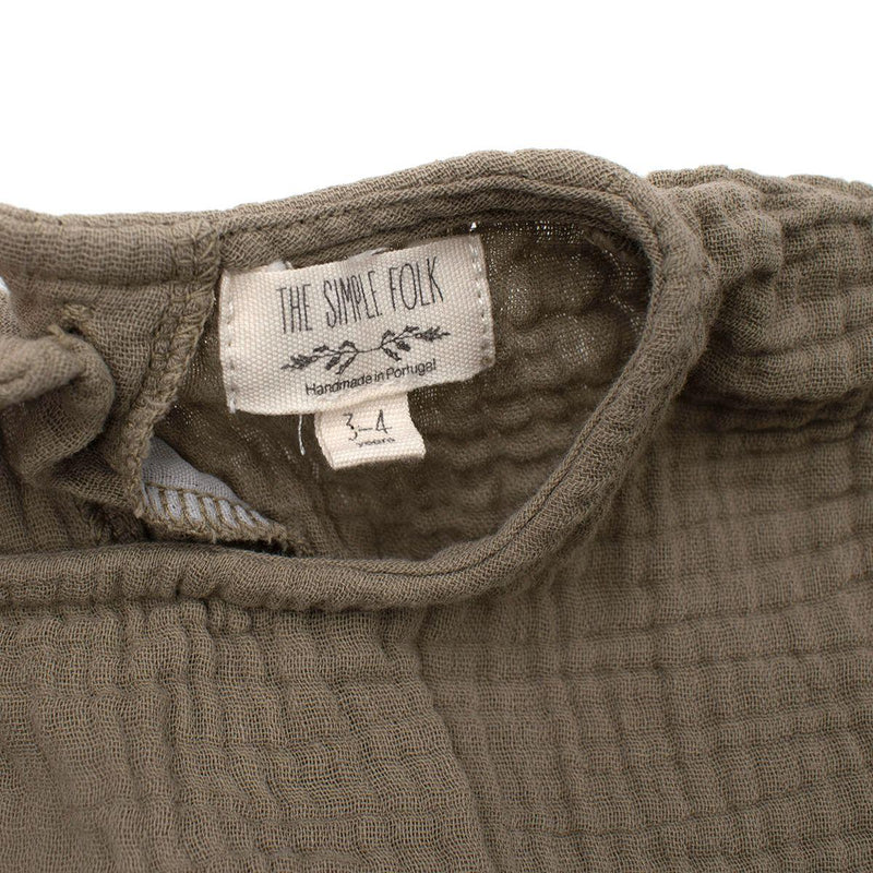 Olive Green Muslin Dress