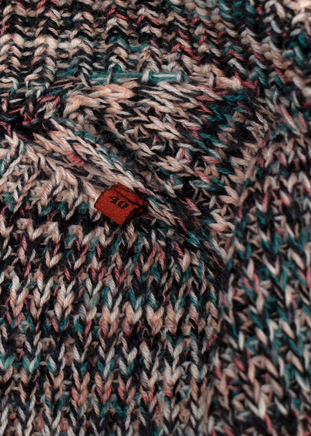 Missoni Multicoloured  Longline Belted Wool Cardigan