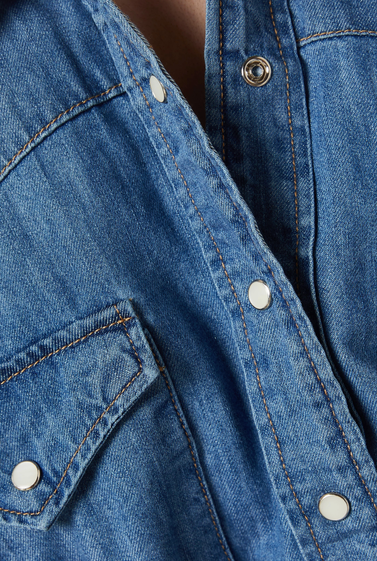 A.W.A.K.E. Mode Blue Long-Sleeve Denim Shirt