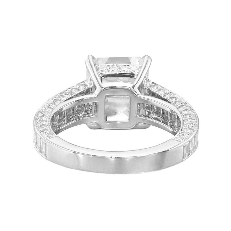 Verde 4ct IGI Certified Lab Grown Emerald Cut Diamond Ring