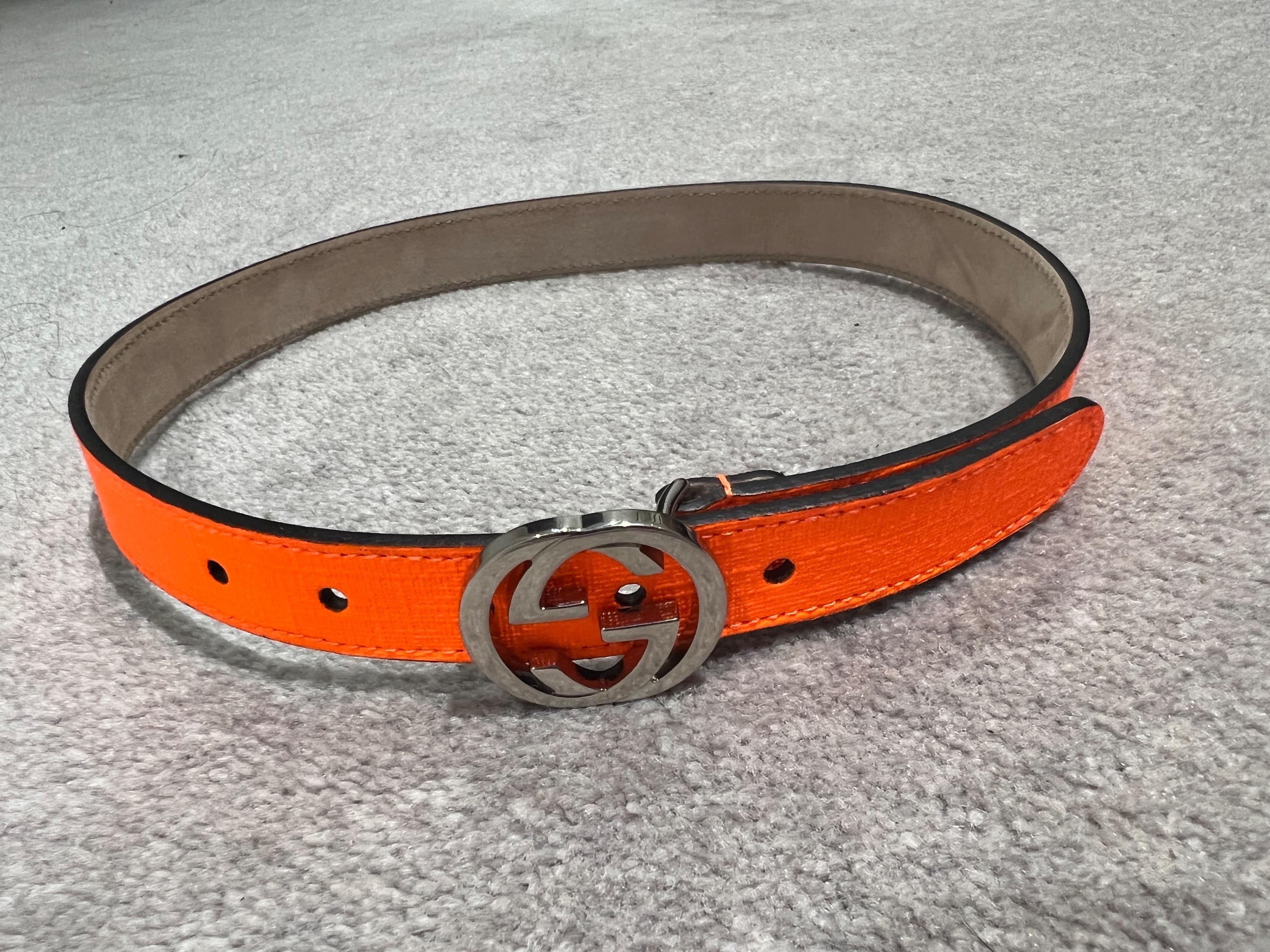 neon orange kids girls belt