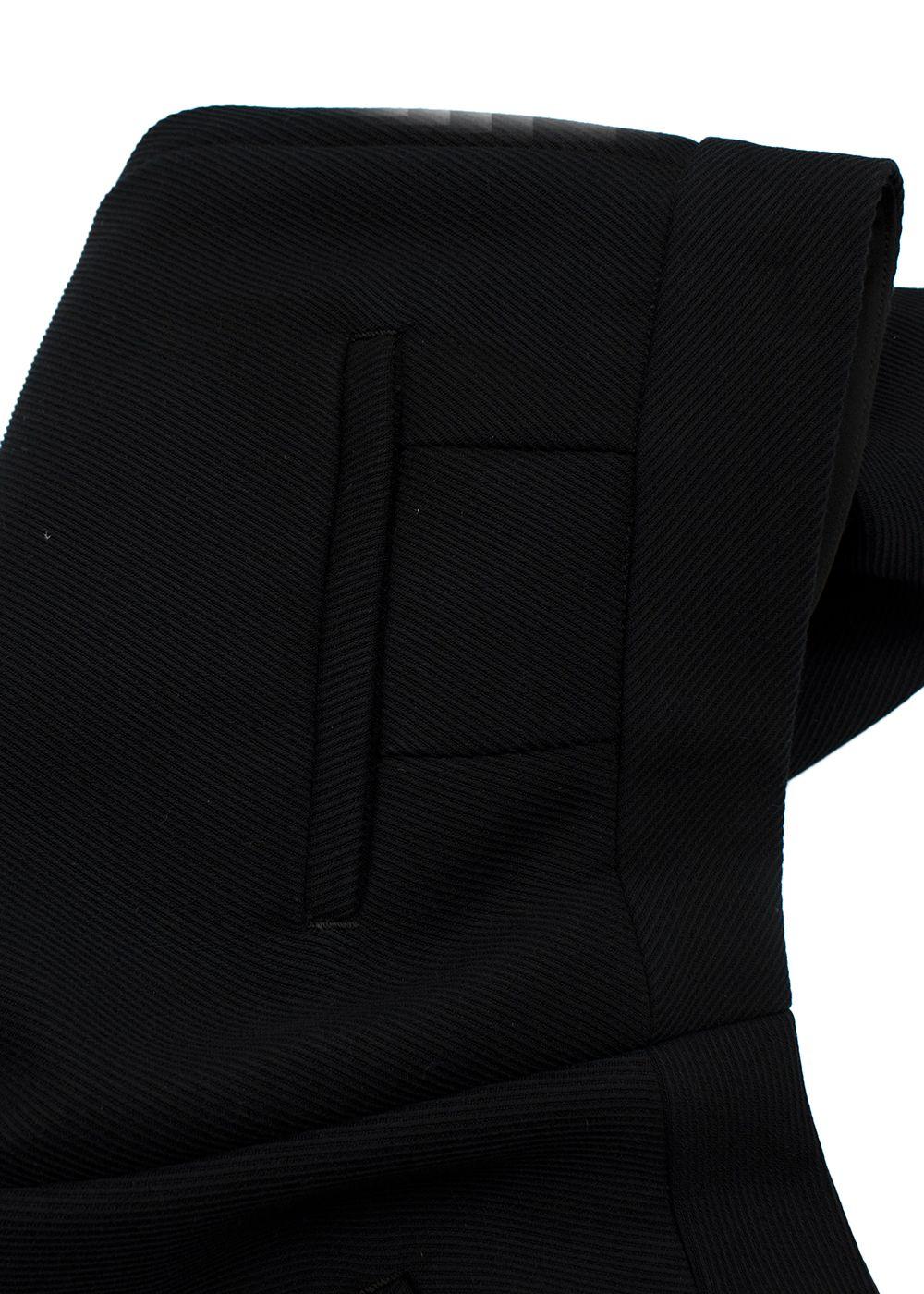 Black Textured Pants