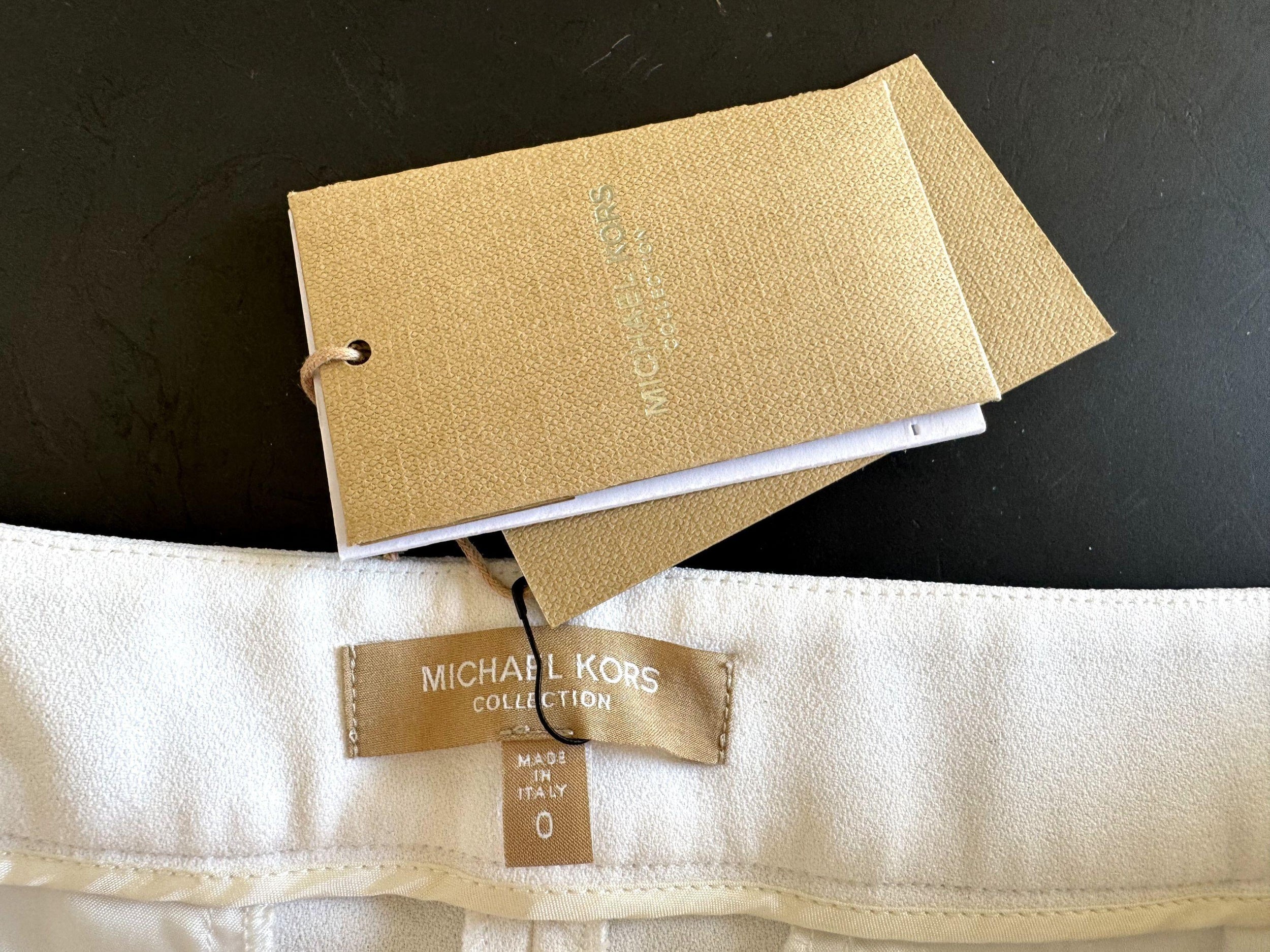 Michael Kors White Crepe Cropped Trousers