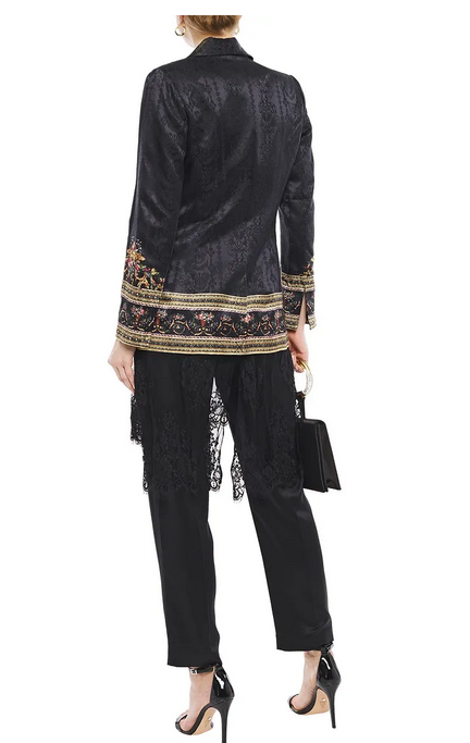 Camilla Lace trimmed Jacquard Jacket