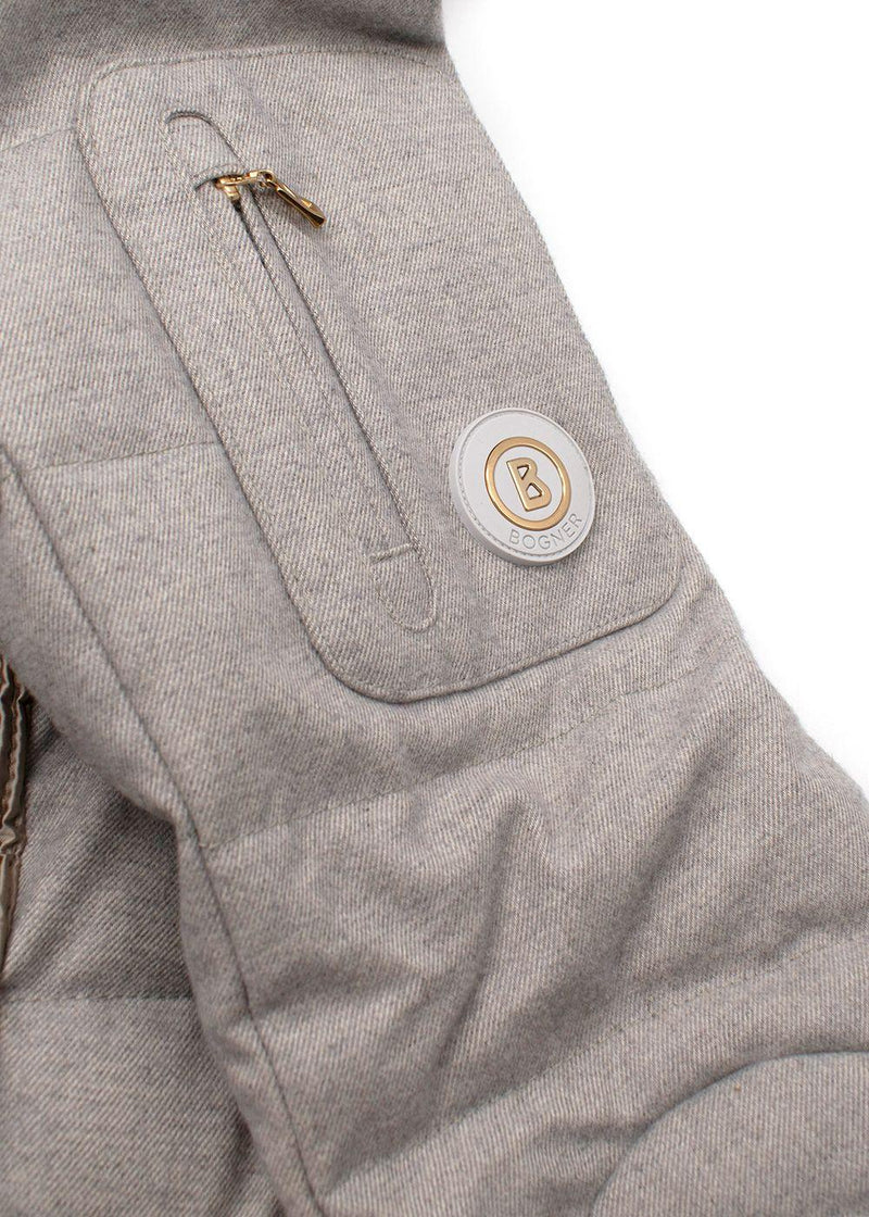 Bogner Grey Zip Uma-D Down Puffer Jacket